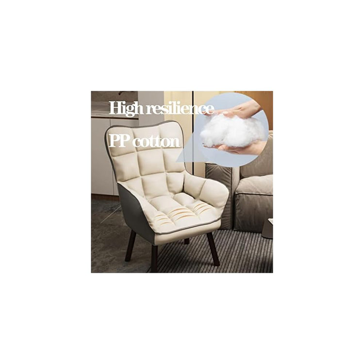 Modern Velvet Tub Chair with High Back Solid Wood Legs Upholstered Reading Chair for Living Room Stylish Armchair in ge Comfortable Seating for Home Decor