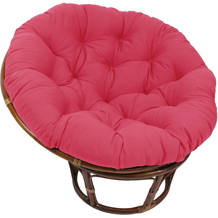 Blazing Needles Solid Twill Papasan Chair Cushion, 52" x 6" x 52", Berry Berry